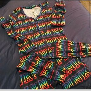 PINK Victoria's Secret Intimates & Sleepwear - 🌈 VS PINK PJ ONE PIECE Sleepwear ❤️🧡💛💚💙 PINK Victoria's Secret Intimates & Sleepwear - 🌈 VS PINK PJ ONE PIECE Sleepwear ❤️🧡💛💚💙